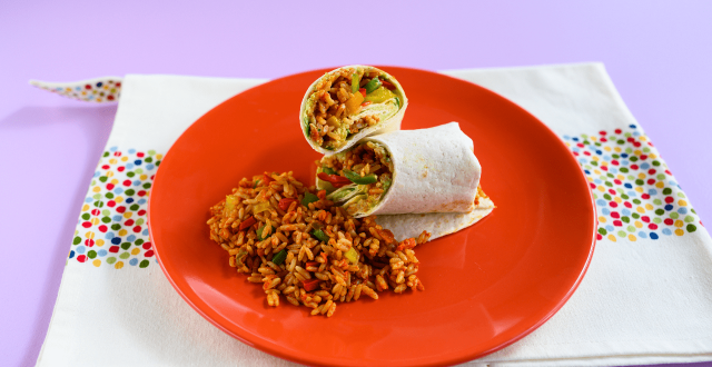TORTILLA WITH MEXICAN RICE